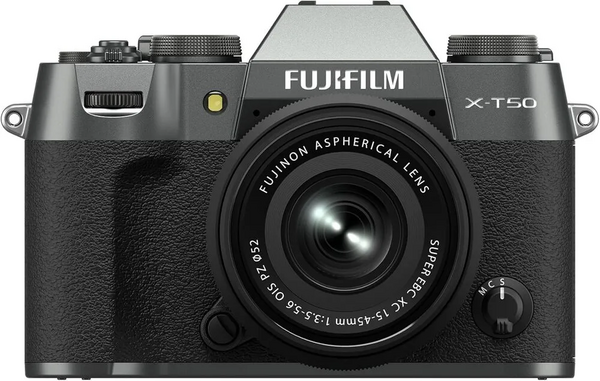 Fujifilm X-T50 Body, Charcoal Silver with XC15-45mmF3.5-5.6 OIS PZ Lens Kit image