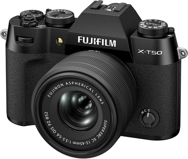 Fujifilm X-T50 Body, Black with XC15-45mmF3.5-5.6 OIS PZ Lens Kit image