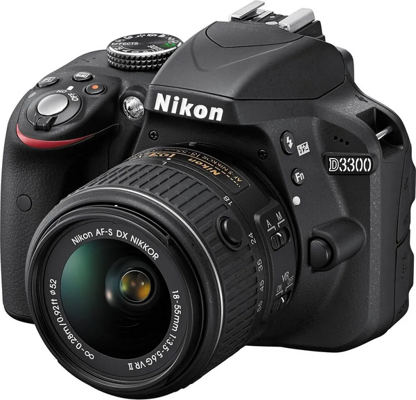 Nikon D3300 W/18-55MM VR II LENS (BL) Refurbished image