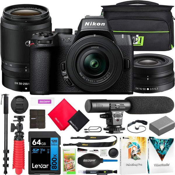 Nikon Z50II Mirrorless  Body with 2 Lenses USA Authorized Partner Bundle image