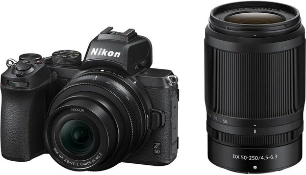 Nikon Z50 Mirrorless Digital w/ NIKKOR Z DX 16-50mm f/3.5-6.3 VR & NIKKOR Z DX 50-250mm F/4.5-6.3 VR image