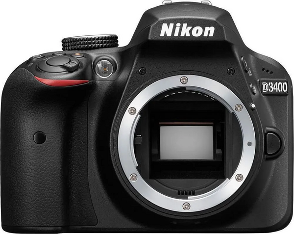 Nikon D3400 DSLR w/ AF-P DX NIKKOR 18-55mm f/3.5-5.6G VR Lens - Black (Certified Refurbished) image