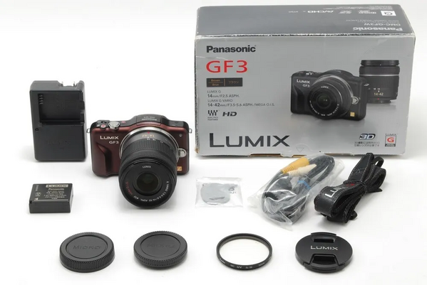 Panasonic Lumix gf3 dmc-gf3w brown image