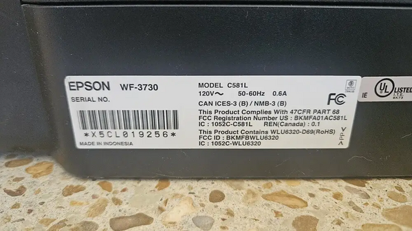 Epson Workforce pro wf-3730 image