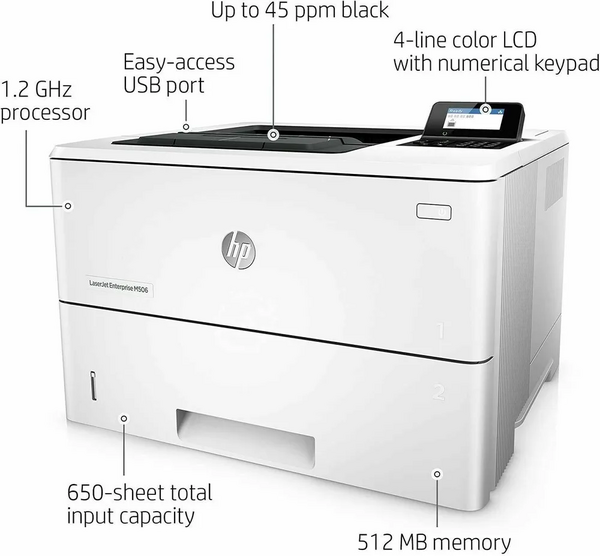 HP Laserjet enterprise m506n, m506, m506n image