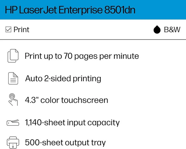 HP 8501dn image