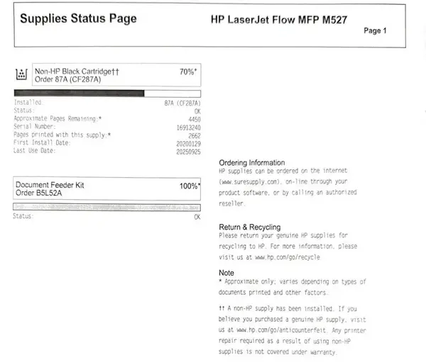 HP LaserJet M527c image