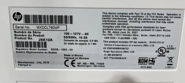 HP Color laserjet enterprise flow mfp m681f image