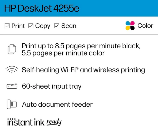 HP DeskJet 4255e All-in-One Printer image