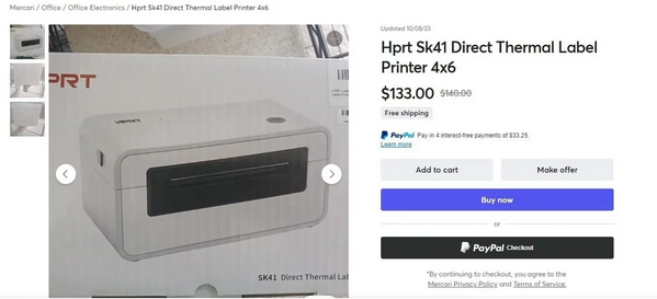 HPRT Direct Thermal Label Printer image