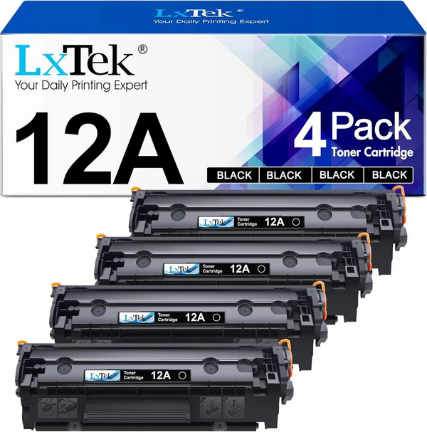 LxTek for Laserjet 1012 toner cartridges 4 black 12a toner cartridges image