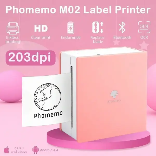 Phomemo M02 pink photo printer image
