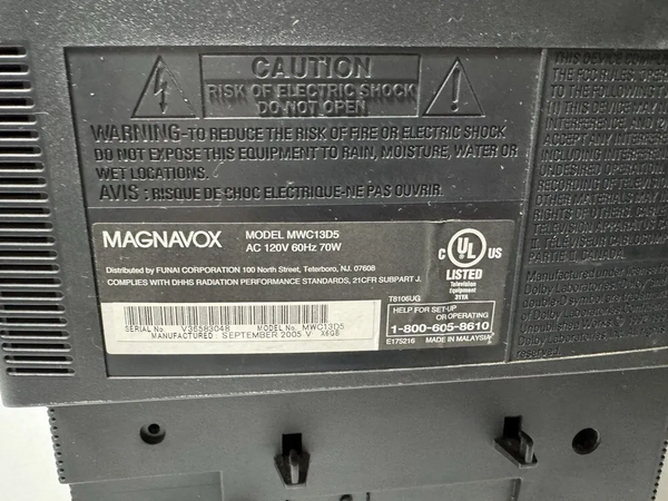 Magnavox Mwc13d5a image