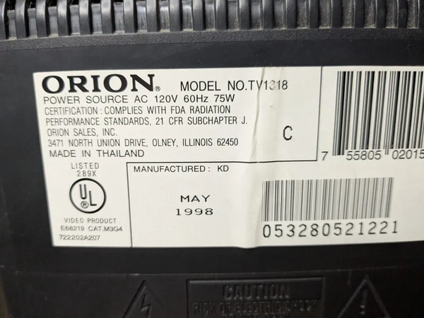 Orion TV1318 image