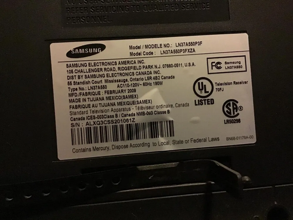 Samsung Ln37a550 image
