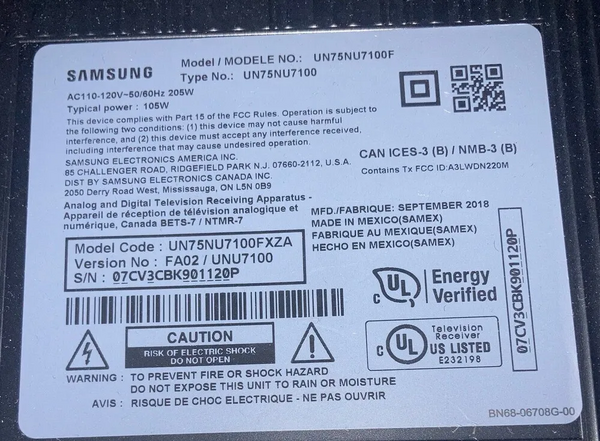 Samsung NU7100 image