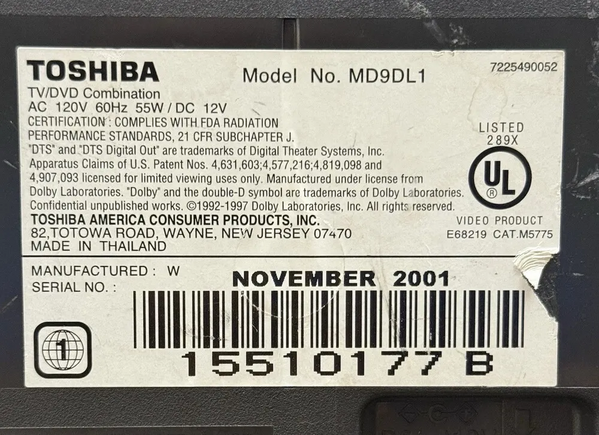 Toshiba MD9DM3 image