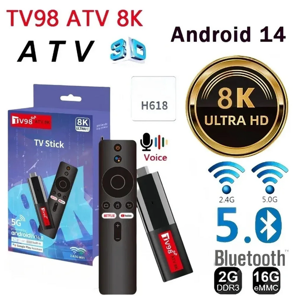 Unbranded TV98 ATV 8K TV Stick image