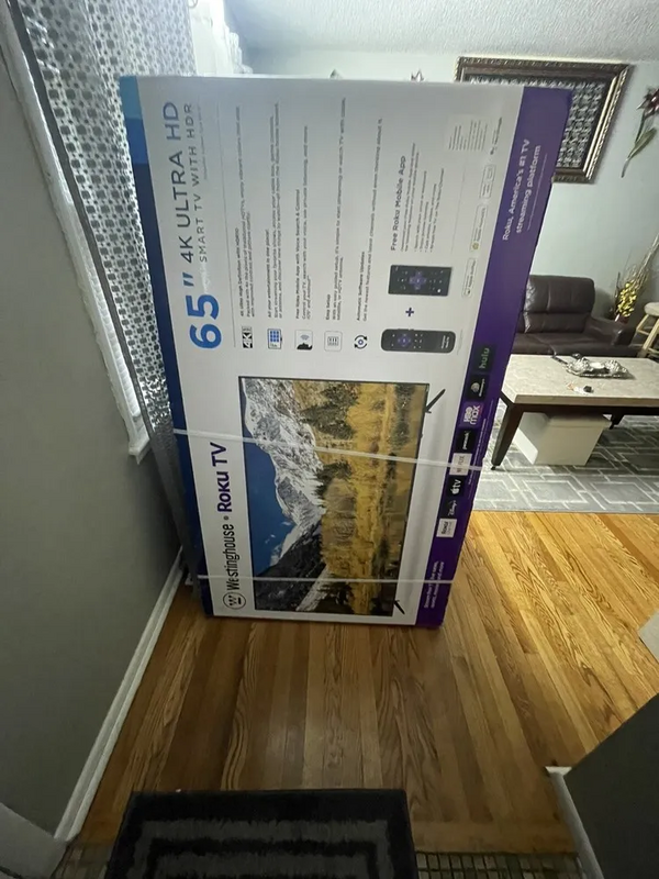Westinghouse 65' 4k ultra hd roku smart image